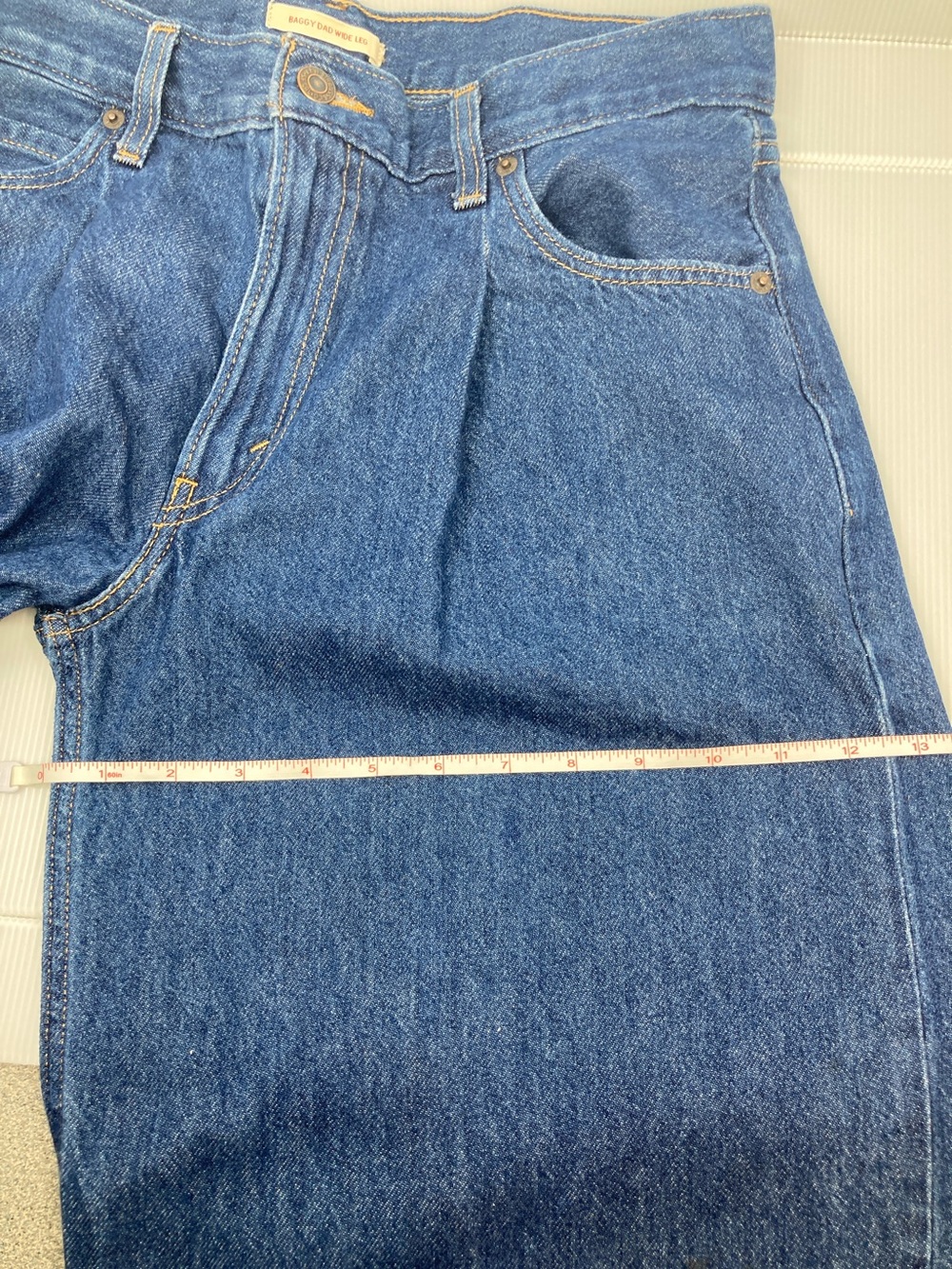 Levi's Premium Baggy Dad Wide Leg Jeans Medium Dark Wash S645 - Picture 10 of 12